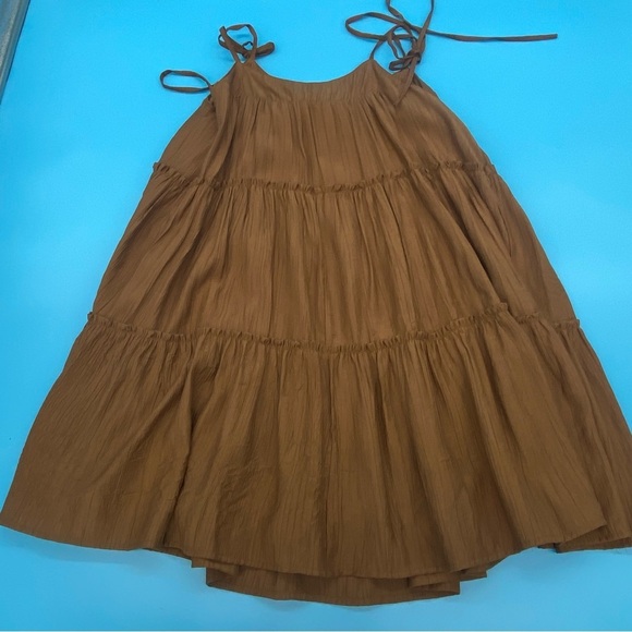 Emory Park Tiered Shift Dress Brown Size Small - Picture 4 of 10